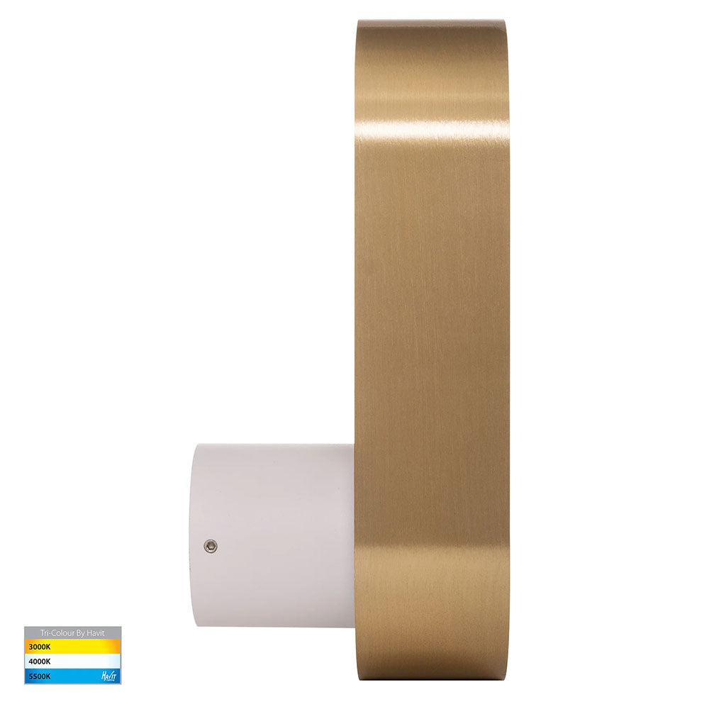 Ovale White and Brass Wall Light