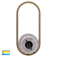 Ovale White and Brass Wall Light