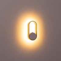 Ovale White and Brass Wall Light