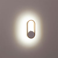 Ovale White and Brass Wall Light