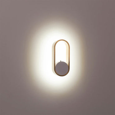 Ovale White and Brass Wall Light