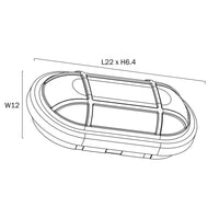 Kelo Tri Colour LED Oval Bunker Black