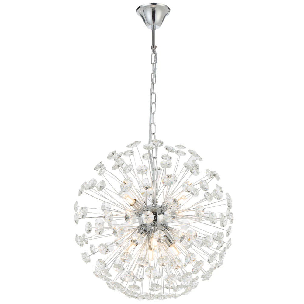 Lerida 8 Light Round Pendant Chrome