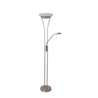 Reed LED Mother & Child Floor Lamp - Satin Chrome