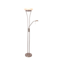 Reed LED Mother & Child Floor Lamp - Satin Chrome