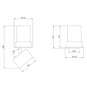 Focus Recessed LED Downlight Black 12W