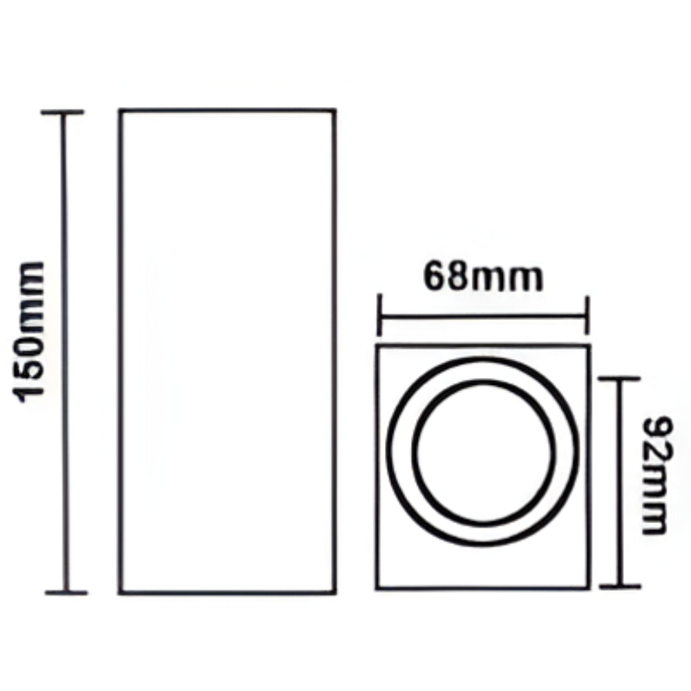 WOJO Square Up & Down Wall Light