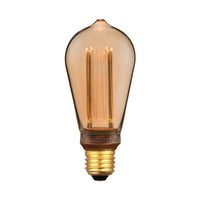 3.5W LED Dimmable Pear ST64 Shape Retro Vintage Filament Globe 1800K