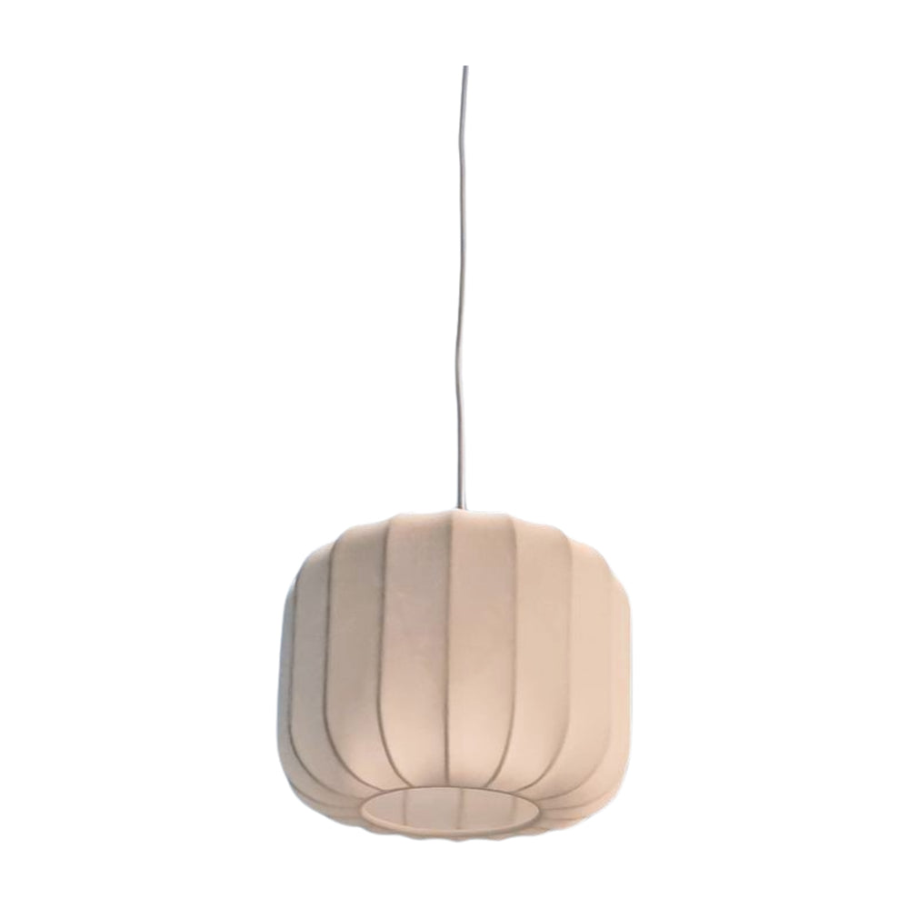 Beige pendant lamp on a white background
