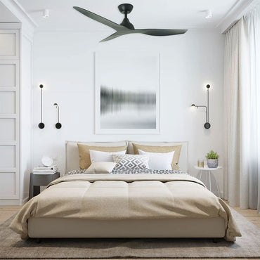 Avoca 48" DC Smart Ceiling Fan With Remote Control Matt Black