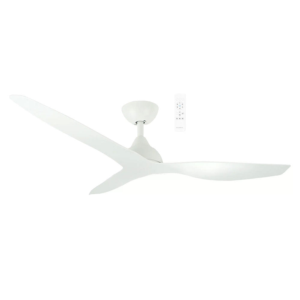 White ceiling fan on a white background