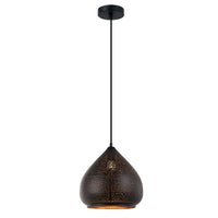 MARRAKESH: Black Shade with Gold Interior Pendant Lights