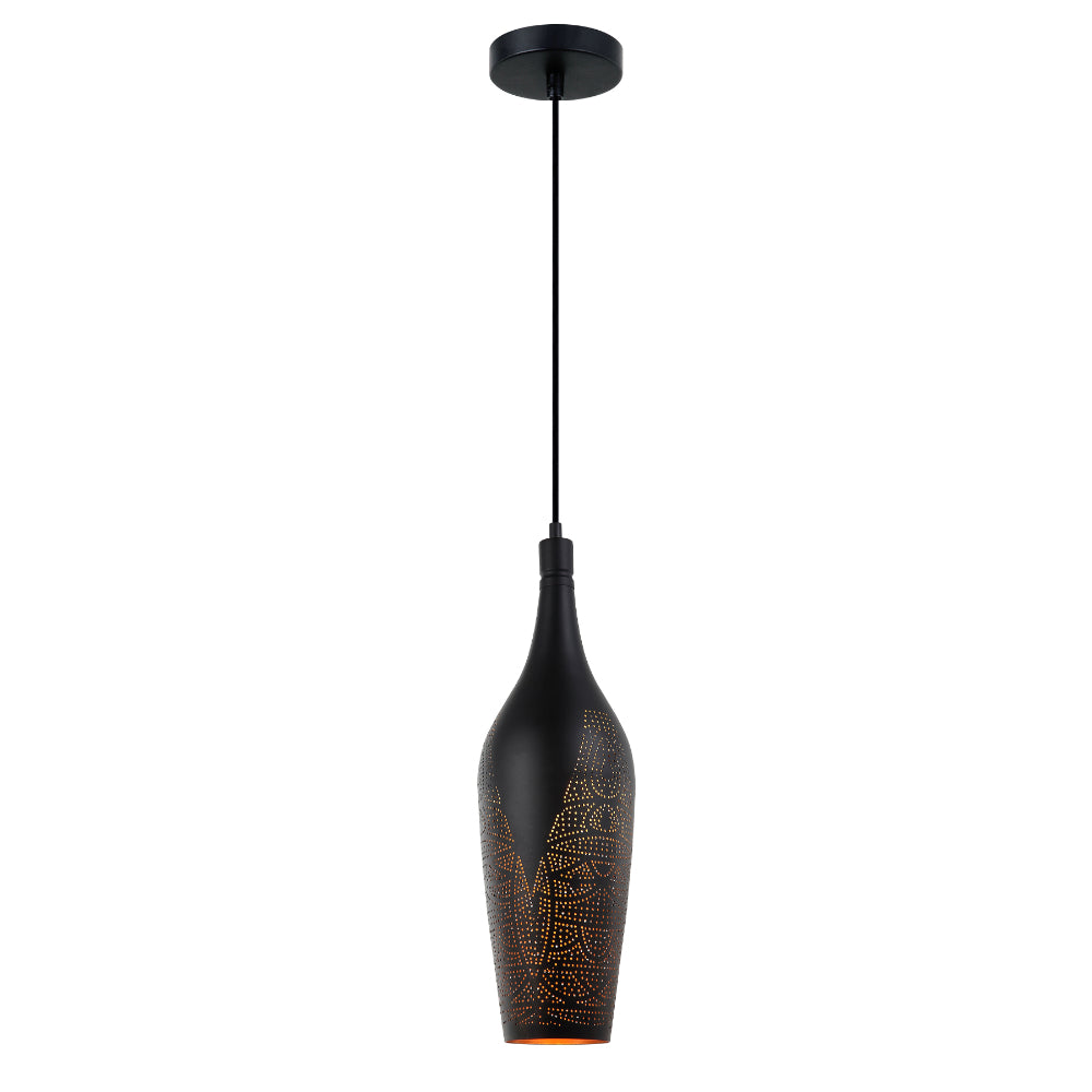 MARRAKESH: Black Shade with Gold Interior Pendant Lights