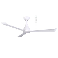 White ceiling fan on a white background