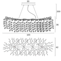 Molena 10 Light Rectangular Pendant Gold