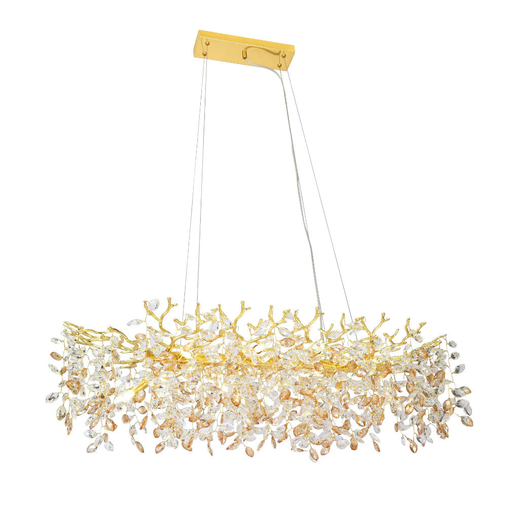 Molena 10 Light Rectangular Pendant Gold