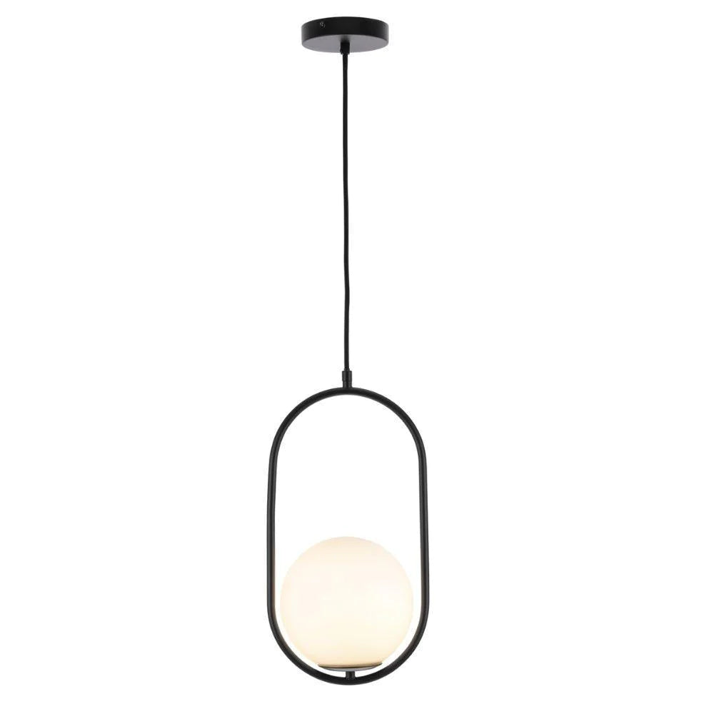 Ava Suspended Opal Glass Ball Pendant Light