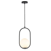 Ava Suspended Opal Glass Ball Pendant Light