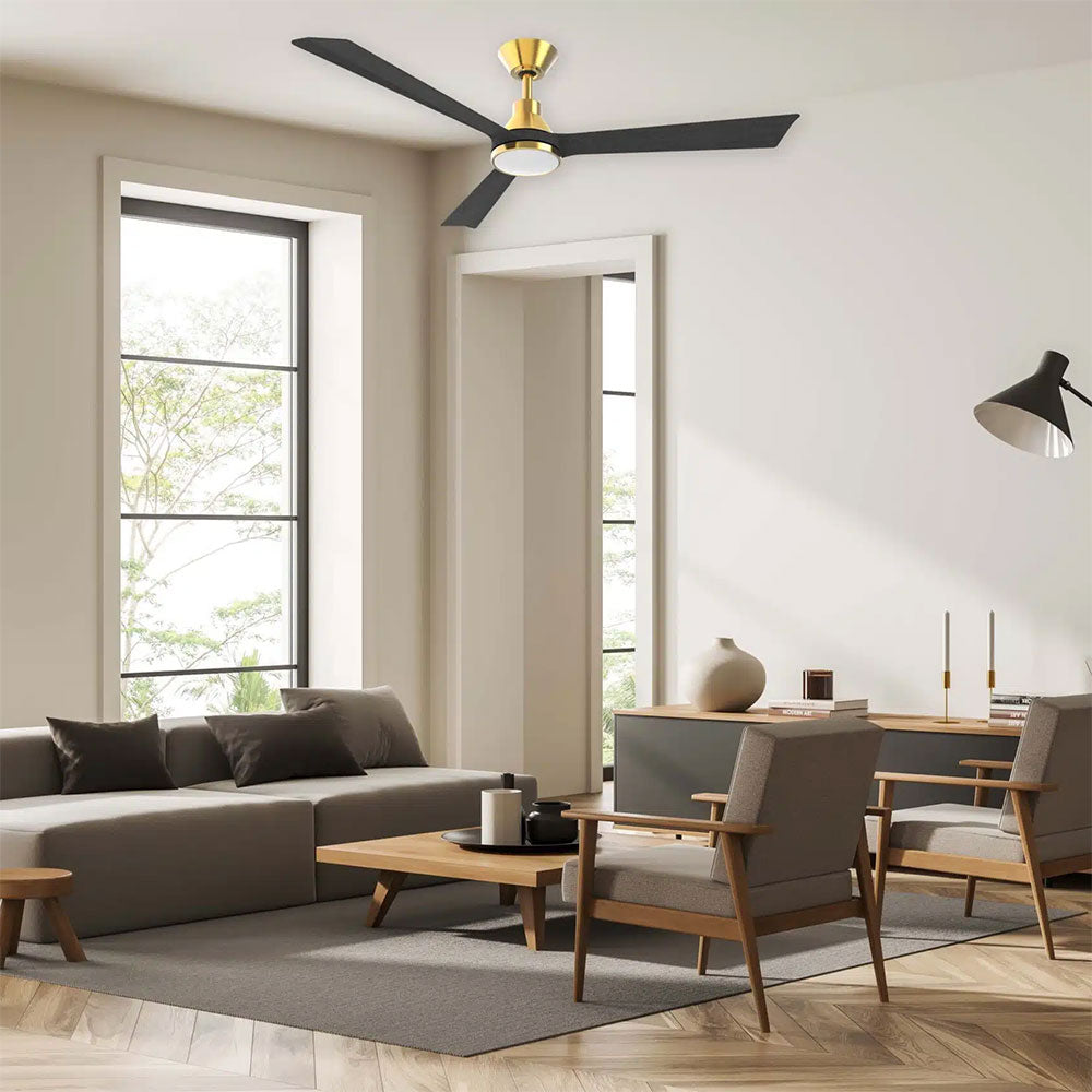 Riviera 52" DC Smart Ceiling Fan With WIFI Remote Control LED Light Antique Bronze / Charcoal