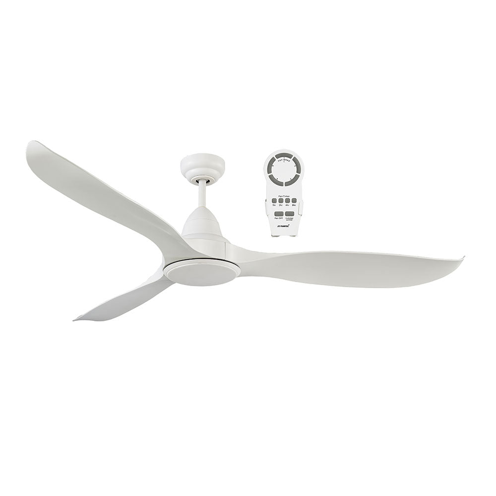 Wave 52" DC Ceiling Fan Satin White with Light