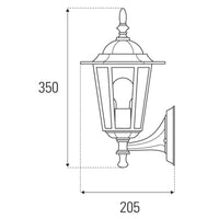 Tilbury 1Lt Sensor Ext Wall Lant Black