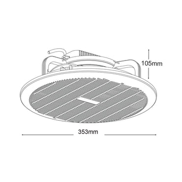 Core Round White Exhaust Fan 250mm