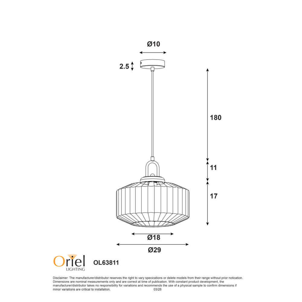 Clarise Pendant Light Clear