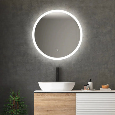 Romu Round LED Mirror Silver