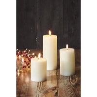 White Pillar Candles (Set of 3)