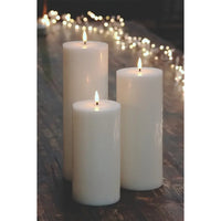 White Pillar Candles (Set of 3)