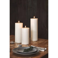 White Pillar Candles (Set of 3)