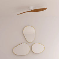 Aeratron AE2+ DC Ceiling Fan White With Light Woodgrain Blades and Remote