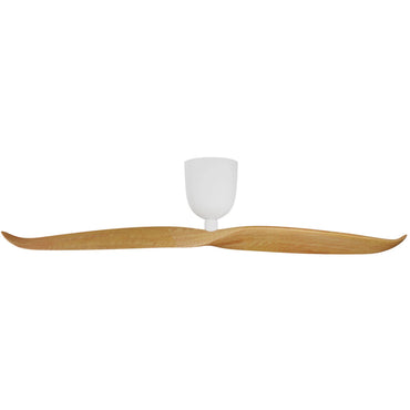 Aeratron AE2+ DC Ceiling Fan White With Light Woodgrain Blades and Remote