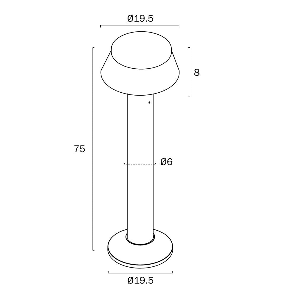 Pyrus LED Bollard Black