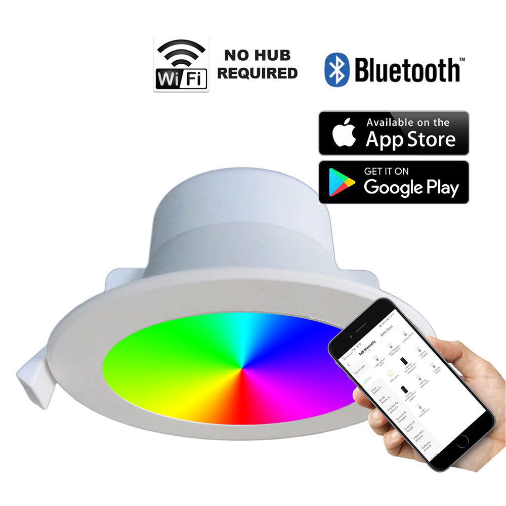 Nova LED Smart White Round Dimmable Tri-CCT+RGB Downlight