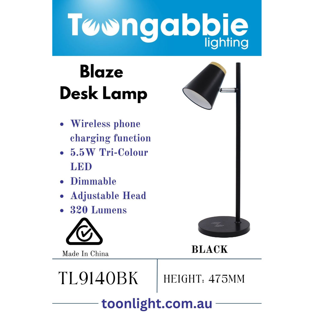 Blaze LED Desk Wireless Charge