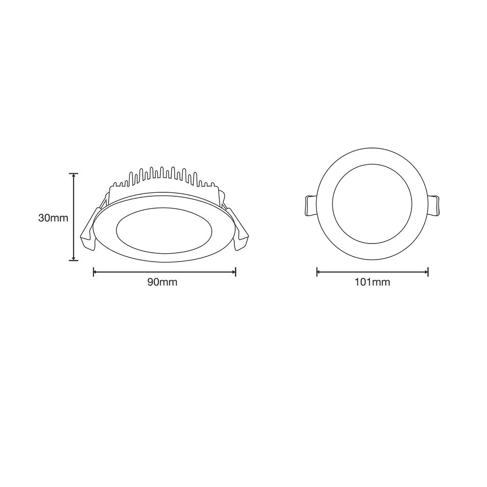 Ultra 10W LED Dimmable Low Profile Downlight White