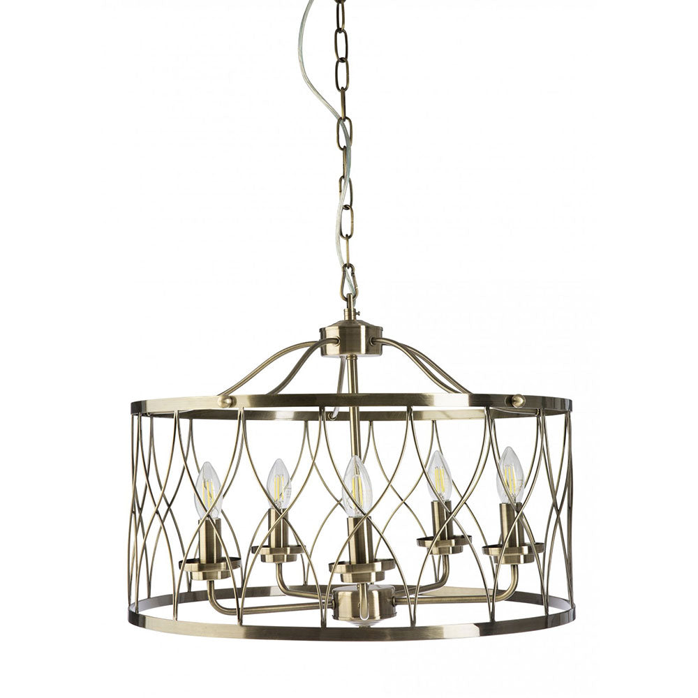 Tolina 5 Light Chandelier Bronze