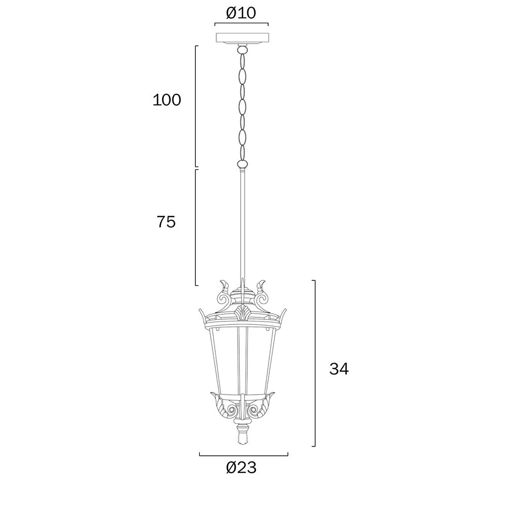 Pedral 23 Pendant Black