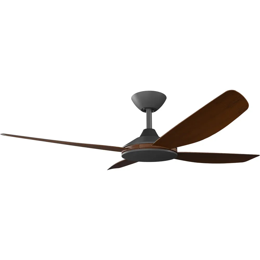 Vanga 48" DC Ceiling Fan in Black & Koa with Remote Control