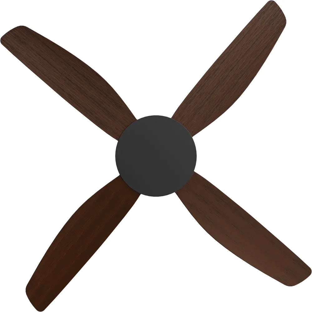Vanga 48" DC Ceiling Fan in Black & Koa with Remote Control