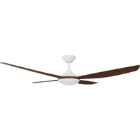 Vanga 56" DC Smart Ceiling Fan with LED Light and Remote Control White and Koa