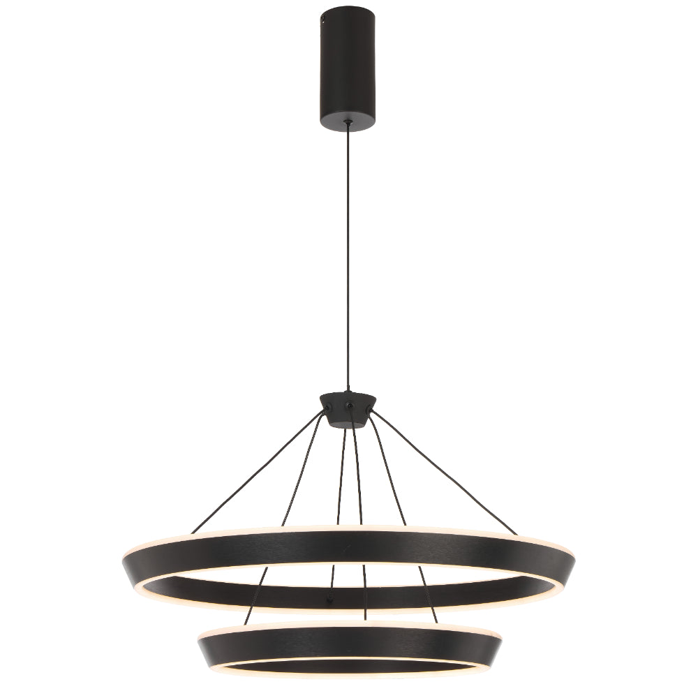 Vantel 2 Tier LED Dimmable Pendant Black