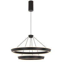 Vantel 2 Tier LED Dimmable Pendant Black