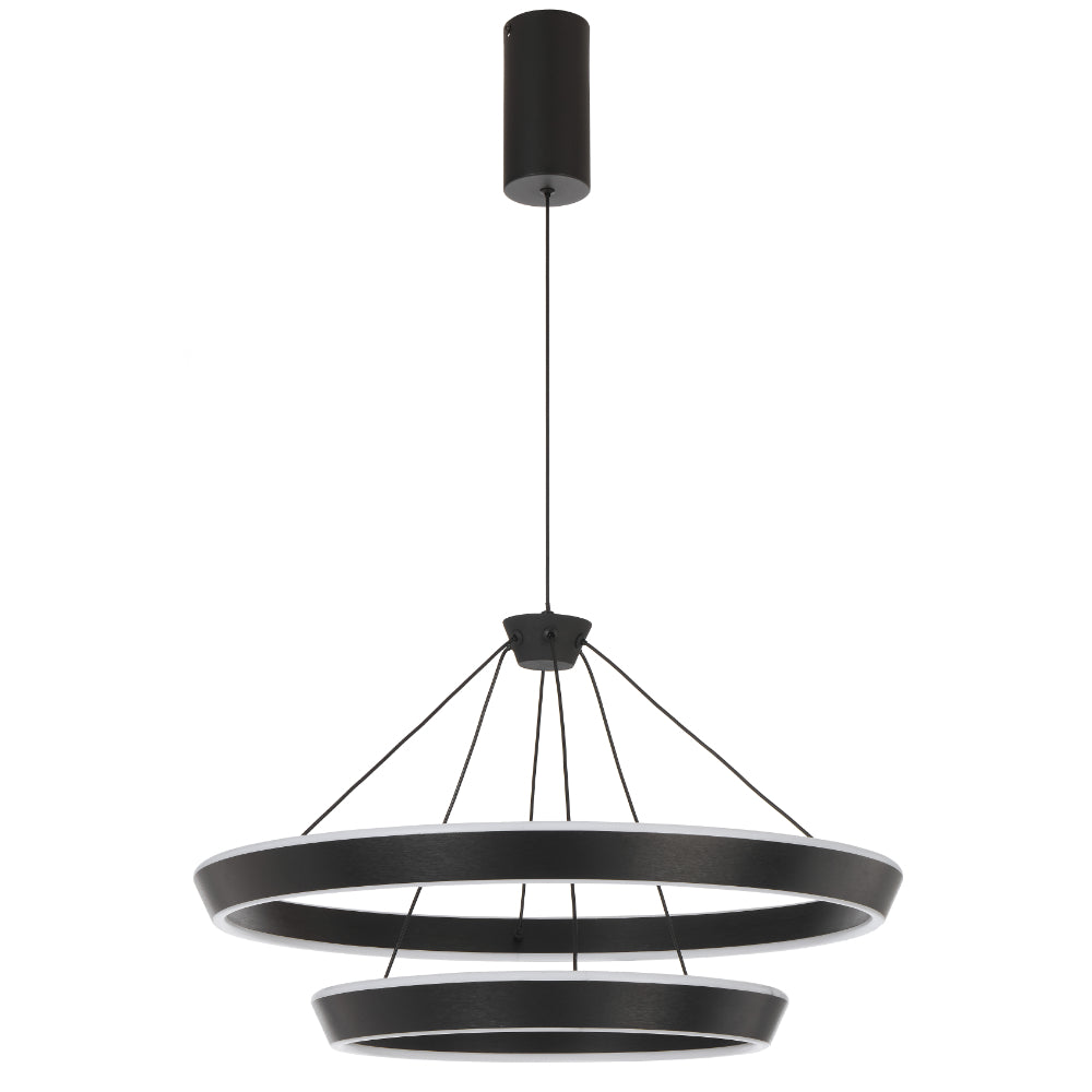 Vantel 2 Tier LED Dimmable Pendant Black