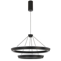 Vantel 2 Tier LED Dimmable Pendant Black
