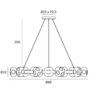 Varlin 15 Light Pendant