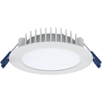 LED downlight with heat sink on a white background