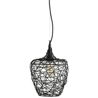 Weave  Handcrafted Pendant Black