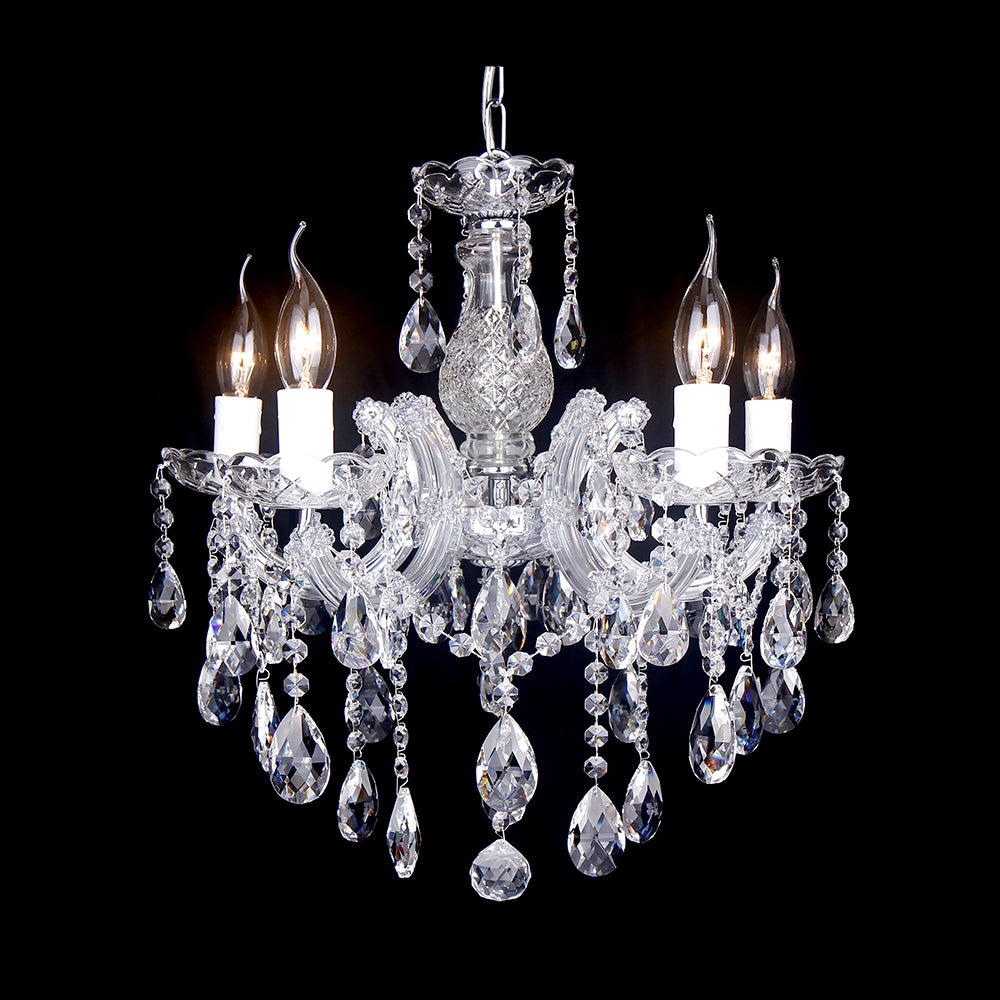 Zurich Chandelier 5 Light Chrome